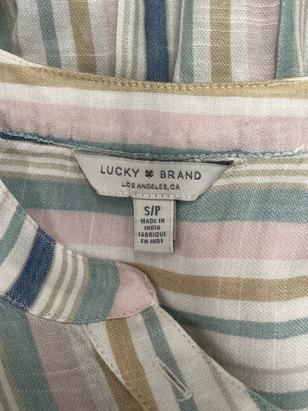 Lucky Brand striped blouse size small - Picture 6 of 8